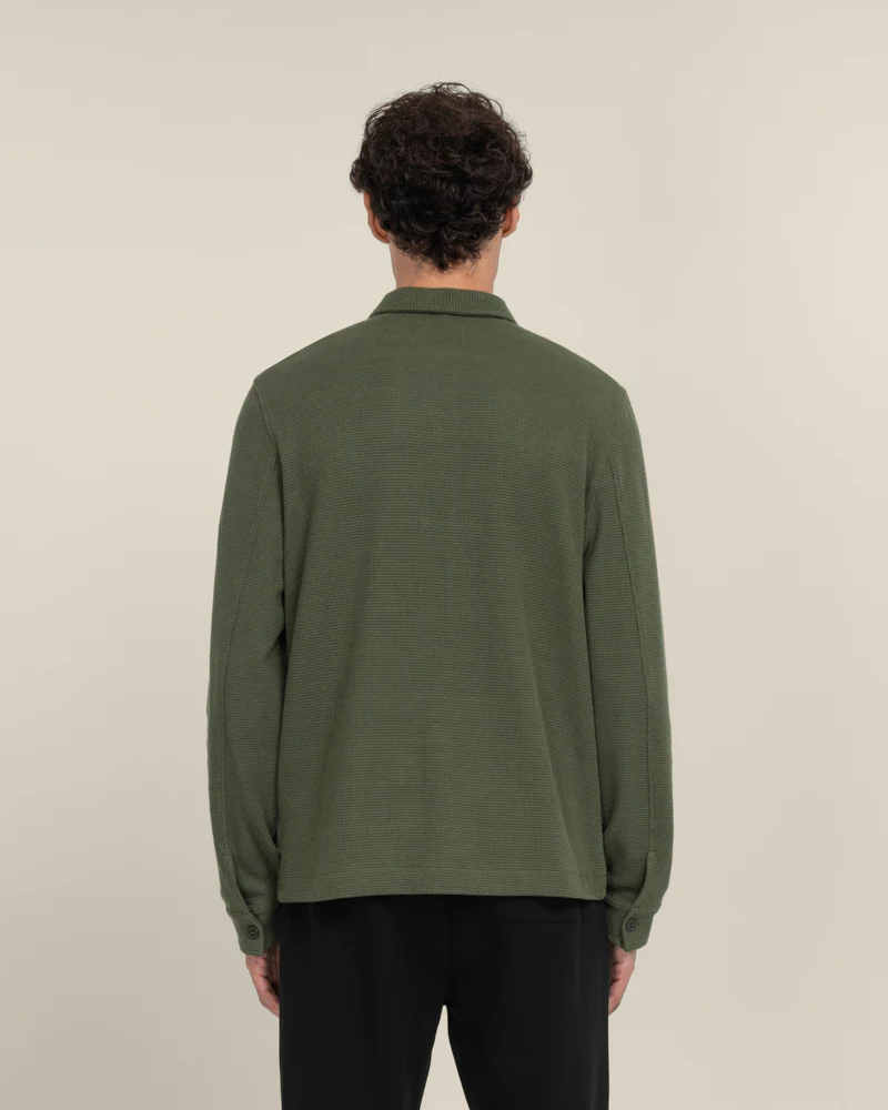 Aarhus - Textured Long Sleeve Polo Shirt - Image 14