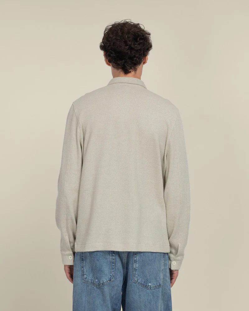 Aarhus - Textured Long Sleeve Polo Shirt - Image 9