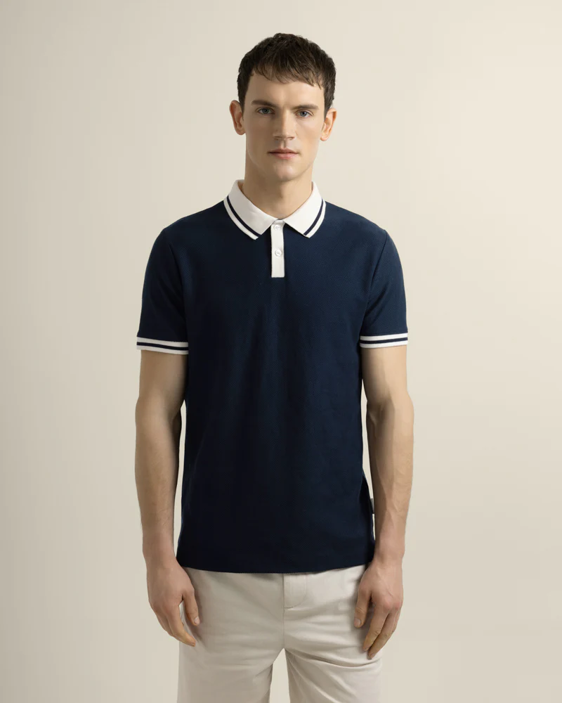 Anders - Geometric Jacquard Polo Shirt - Image 2