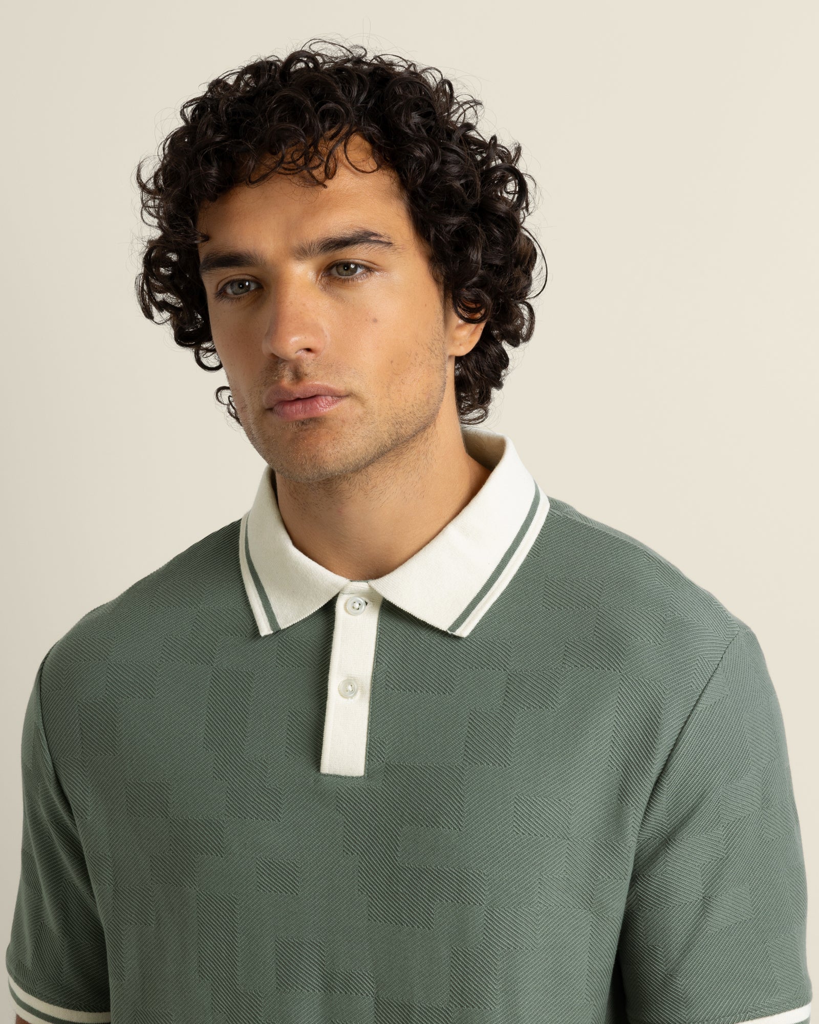 Anders - Geometric Jacquard Polo Shirt - Image 23