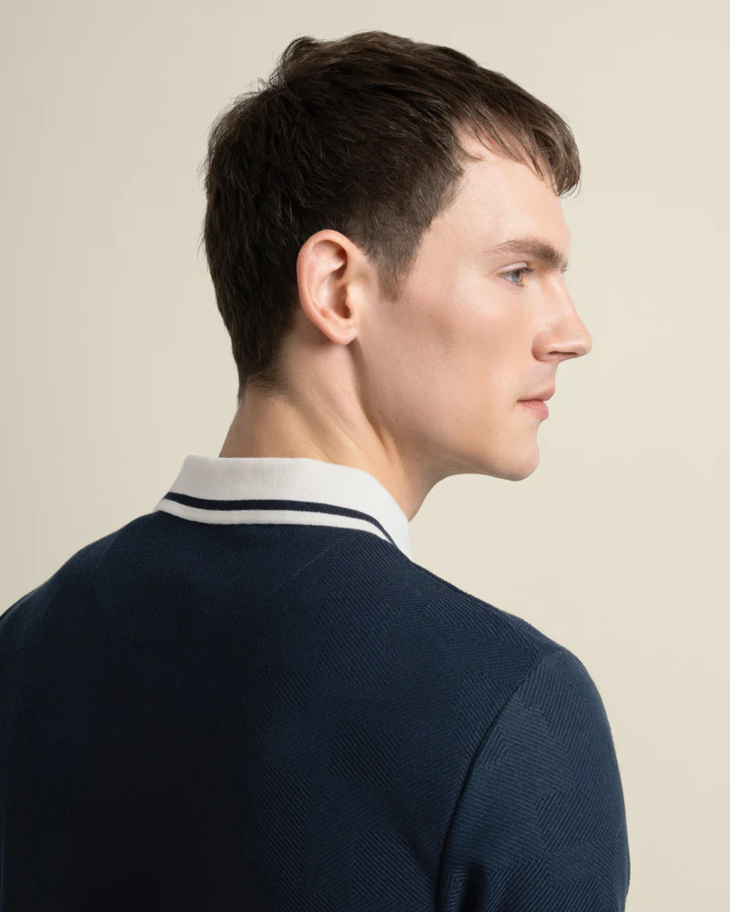 Anders - Geometric Jacquard Polo Shirt - Image 9