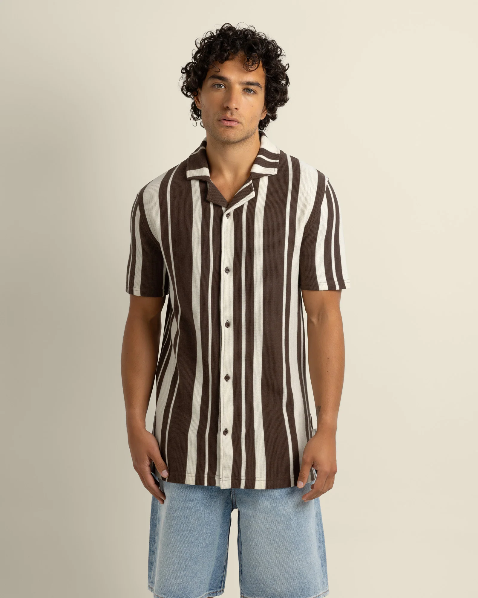 Anker - Waffle Stripe Short Sleeve Shirt - Image 14