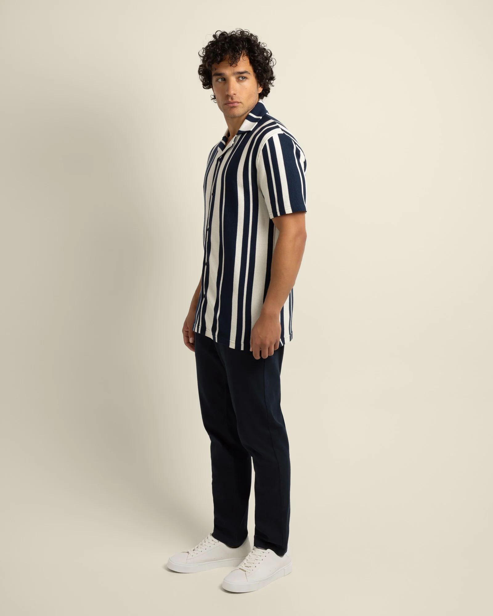 Anker - Waffle Stripe Short Sleeve Shirt - Image 3