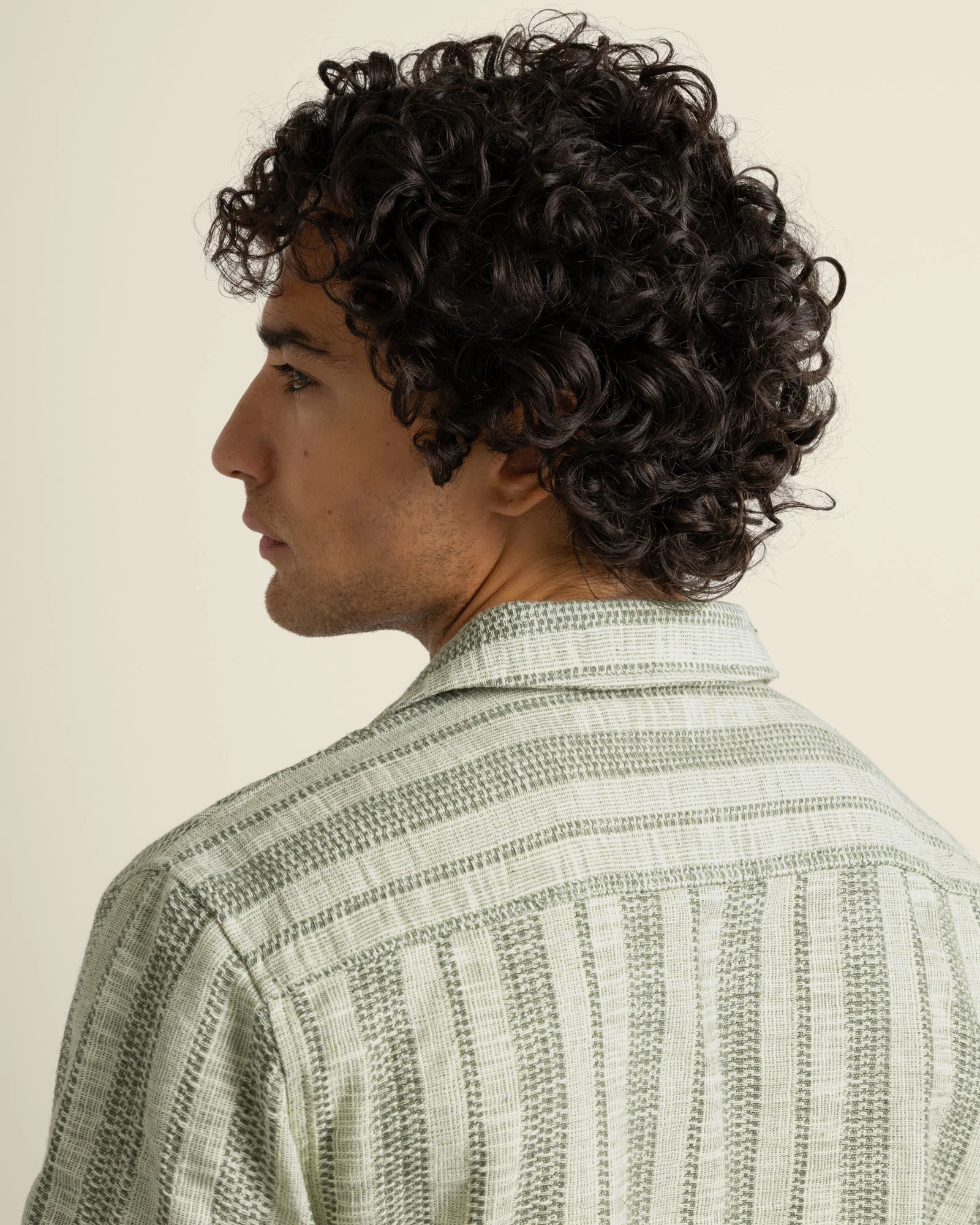 Aric - Jacquard Stripe Short Sleeve Shirt - Image 11