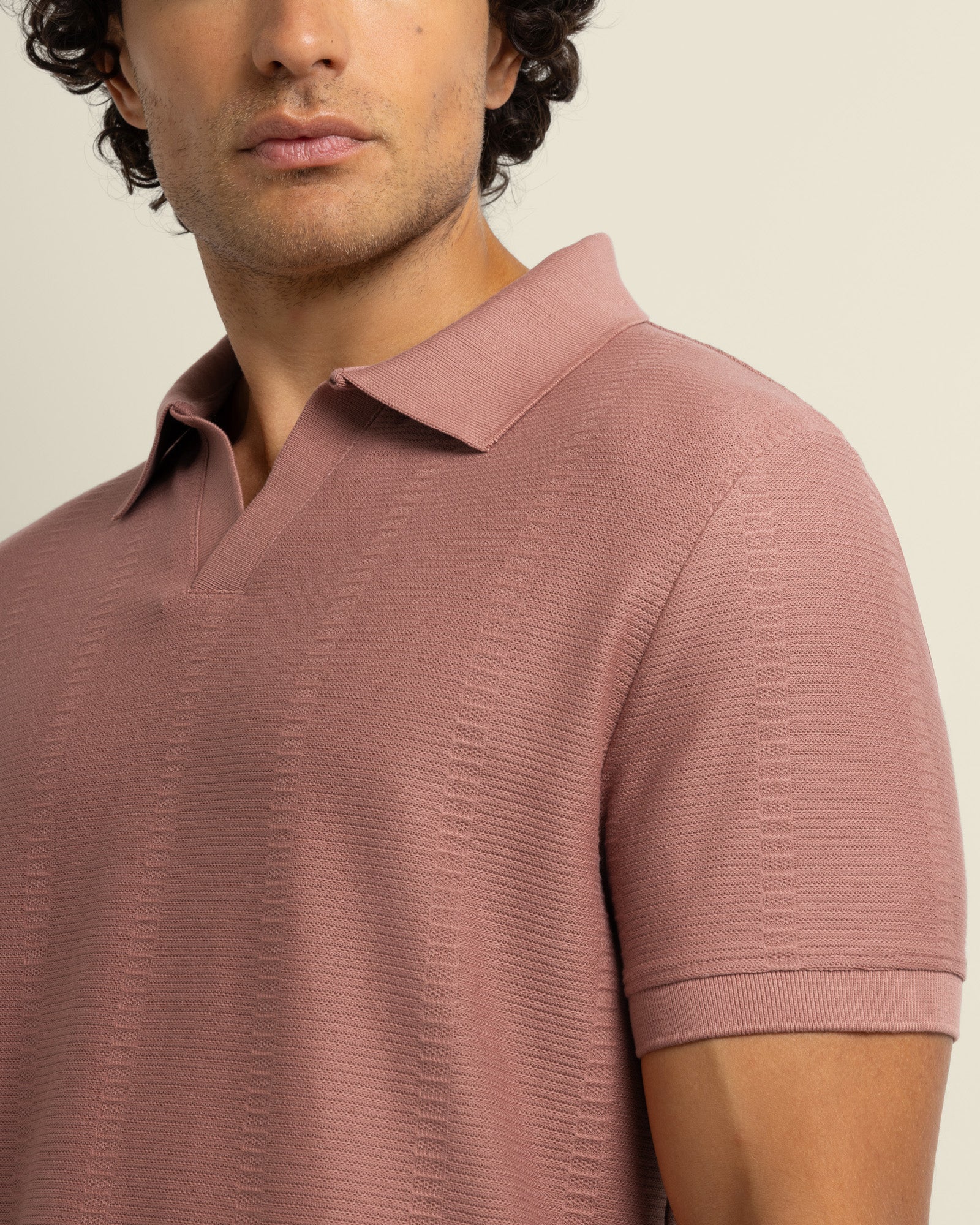 Arne - Stripe Textured Polo Shirt - Image 5