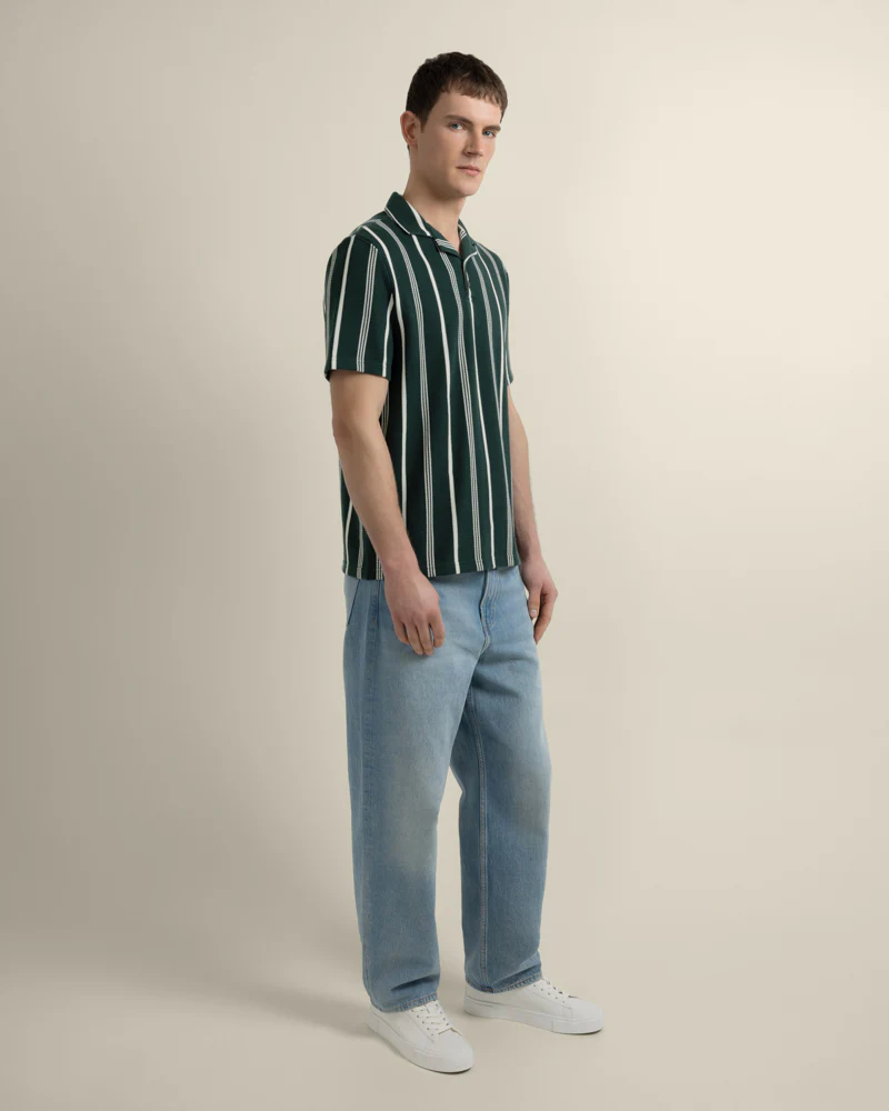 Bakken - Green Striped Polo Shirt - Image 6