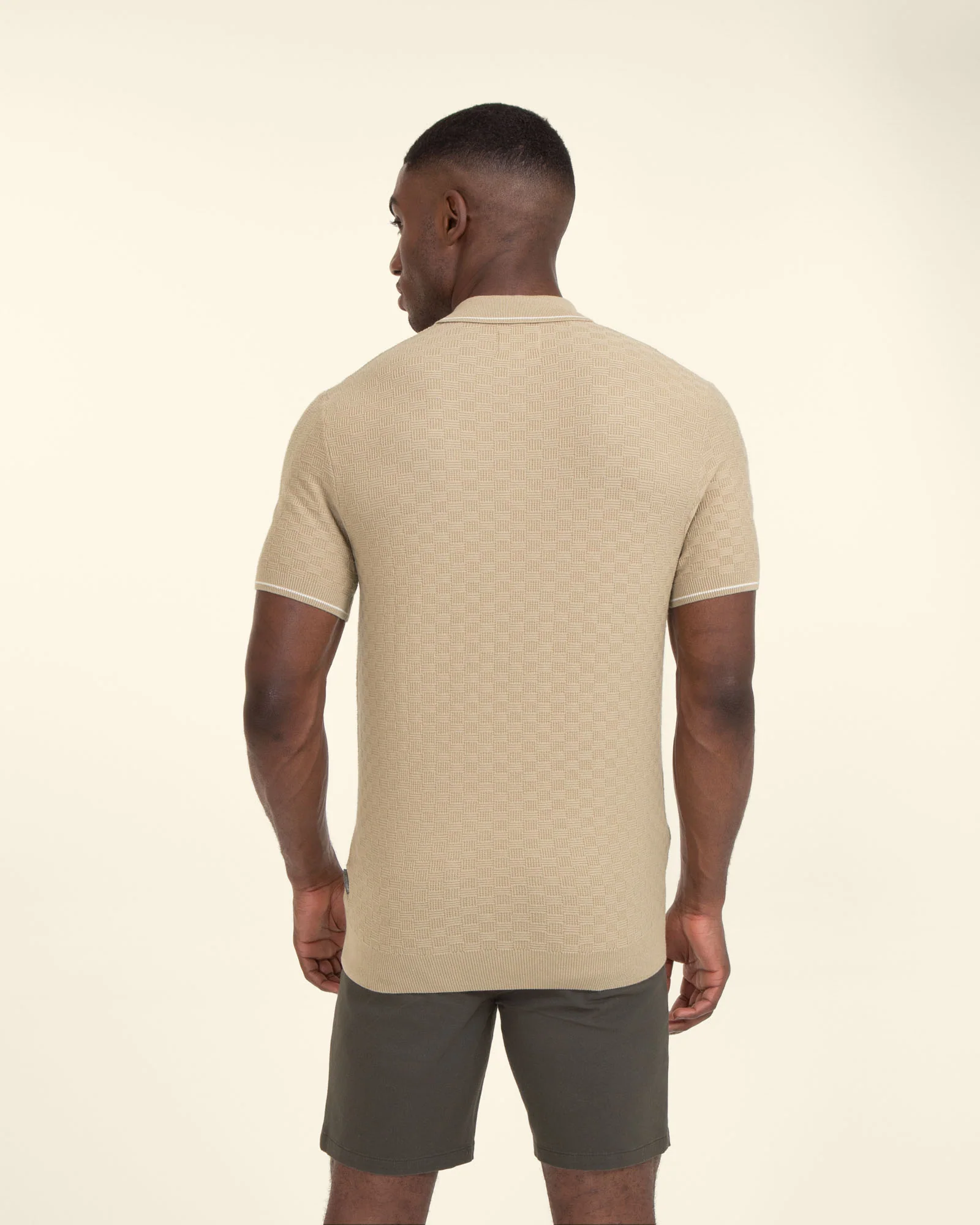 Basket Weave Knitted Polo Shirt - Image 10