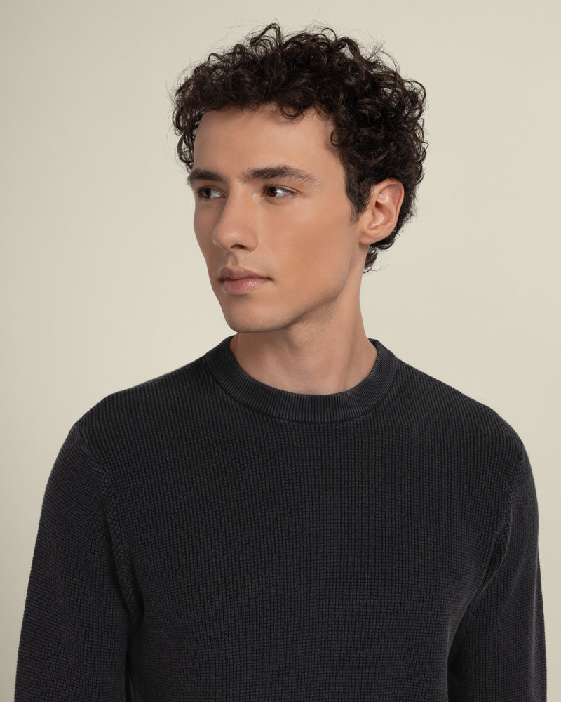 Berkelse - Vintage Wash Crew Neck Jumper - Image 4