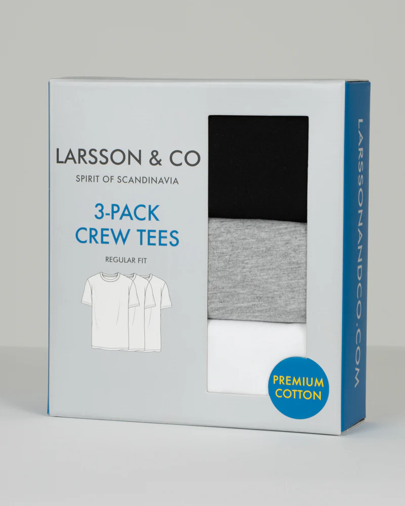 Black, Grey & White 3 Pack Short Sleeve T-Shirts - Image 12