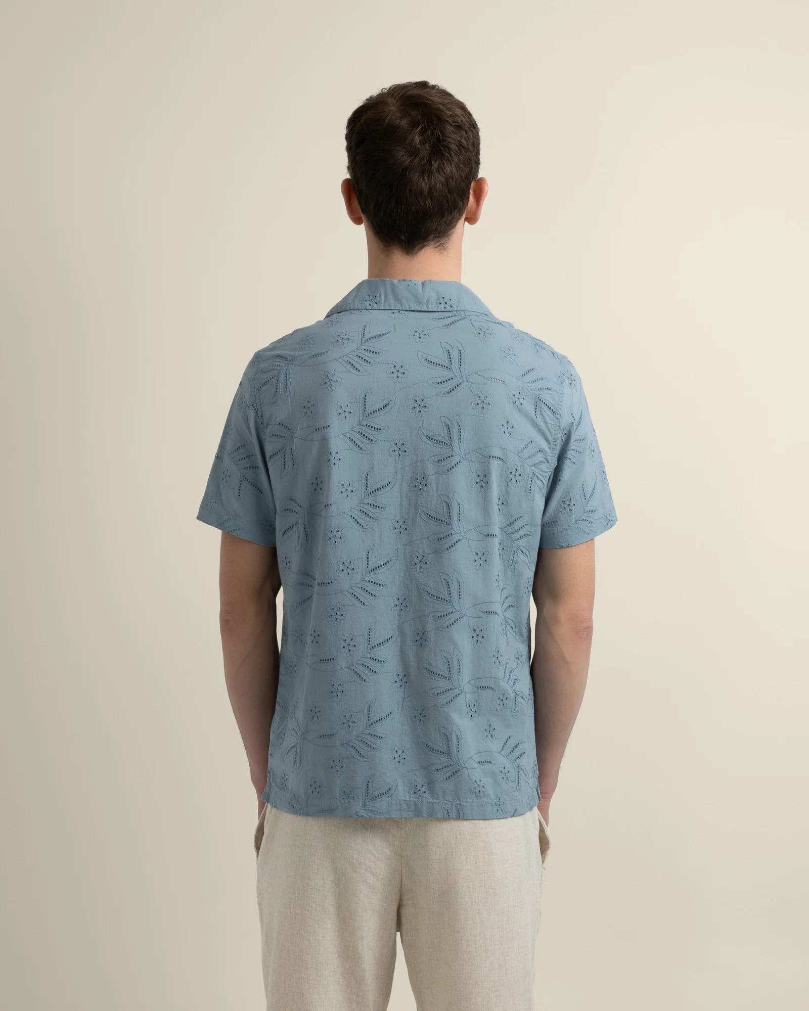 Daan - Floral Embossed Short Sleeve Shirt - Image 6