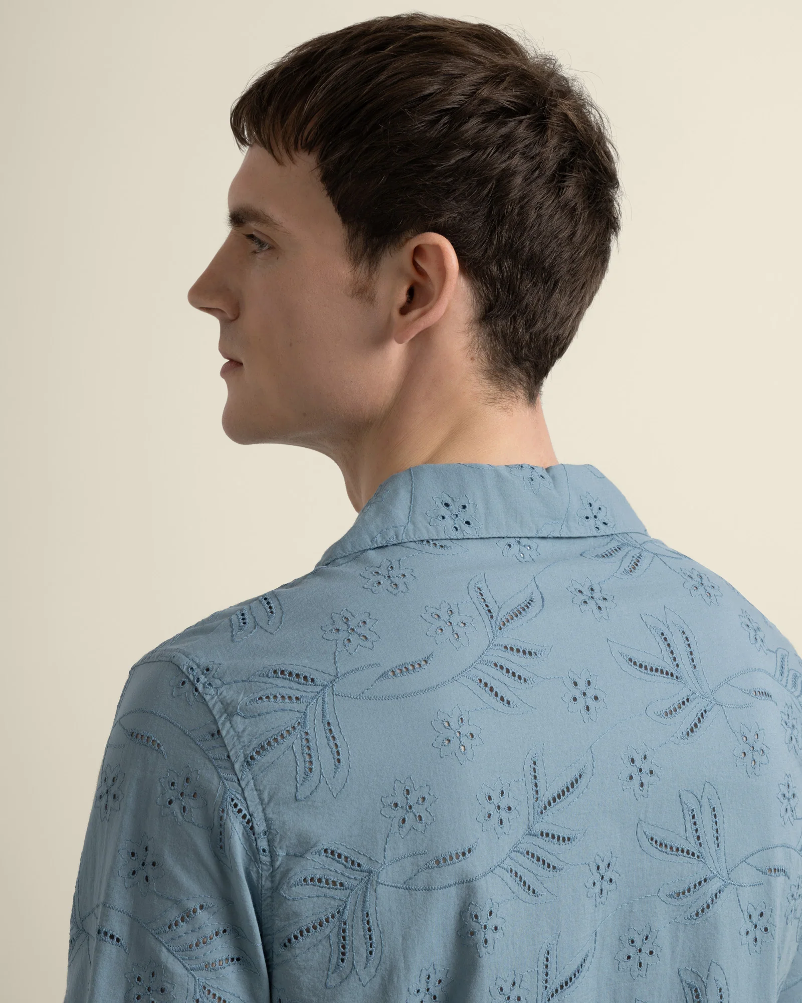 Daan - Floral Embossed Short Sleeve Shirt - Image 7