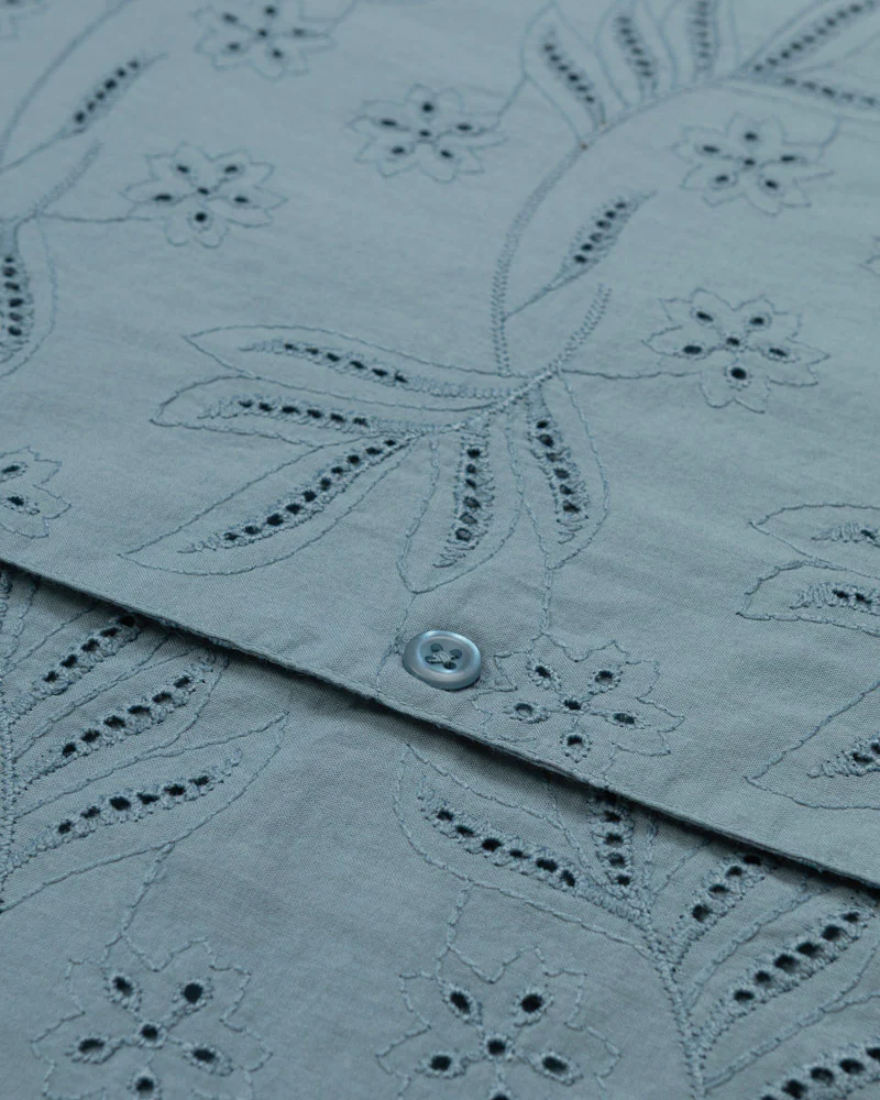 Daan - Floral Embossed Short Sleeve Shirt - Image 9