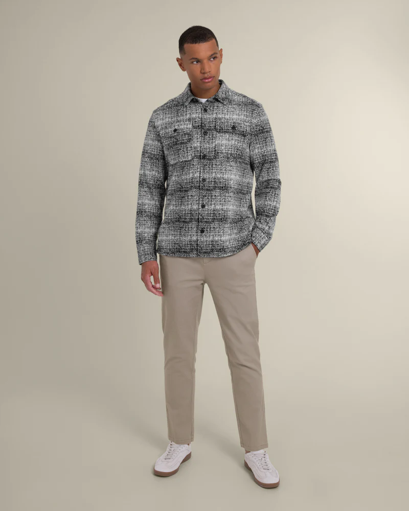 Dragor - Shadow Check Jersey Casual Overshirt - Image 10
