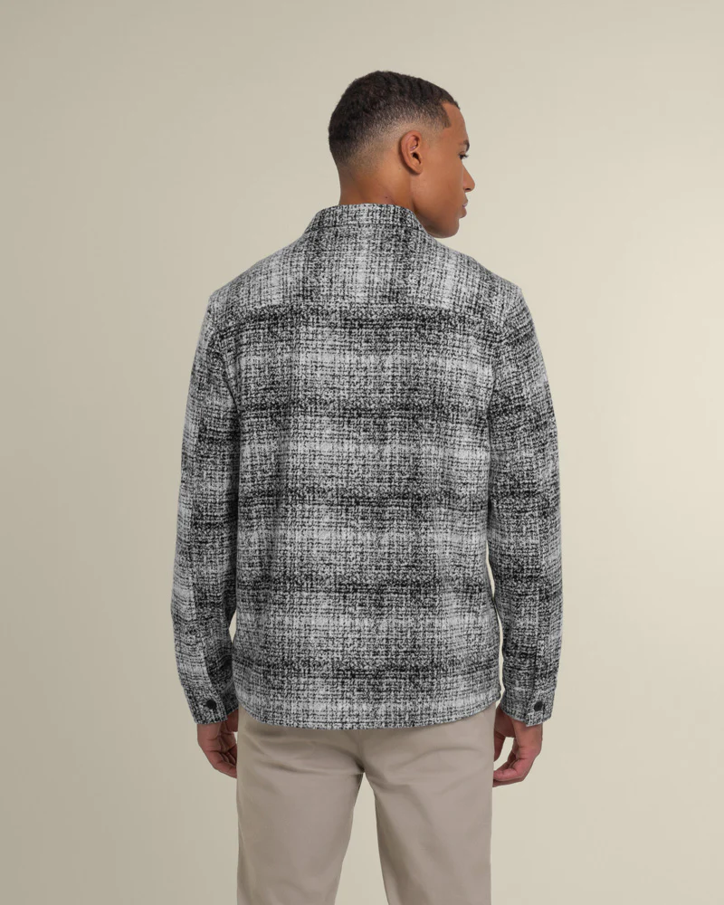Dragor - Shadow Check Jersey Casual Overshirt - Image 11
