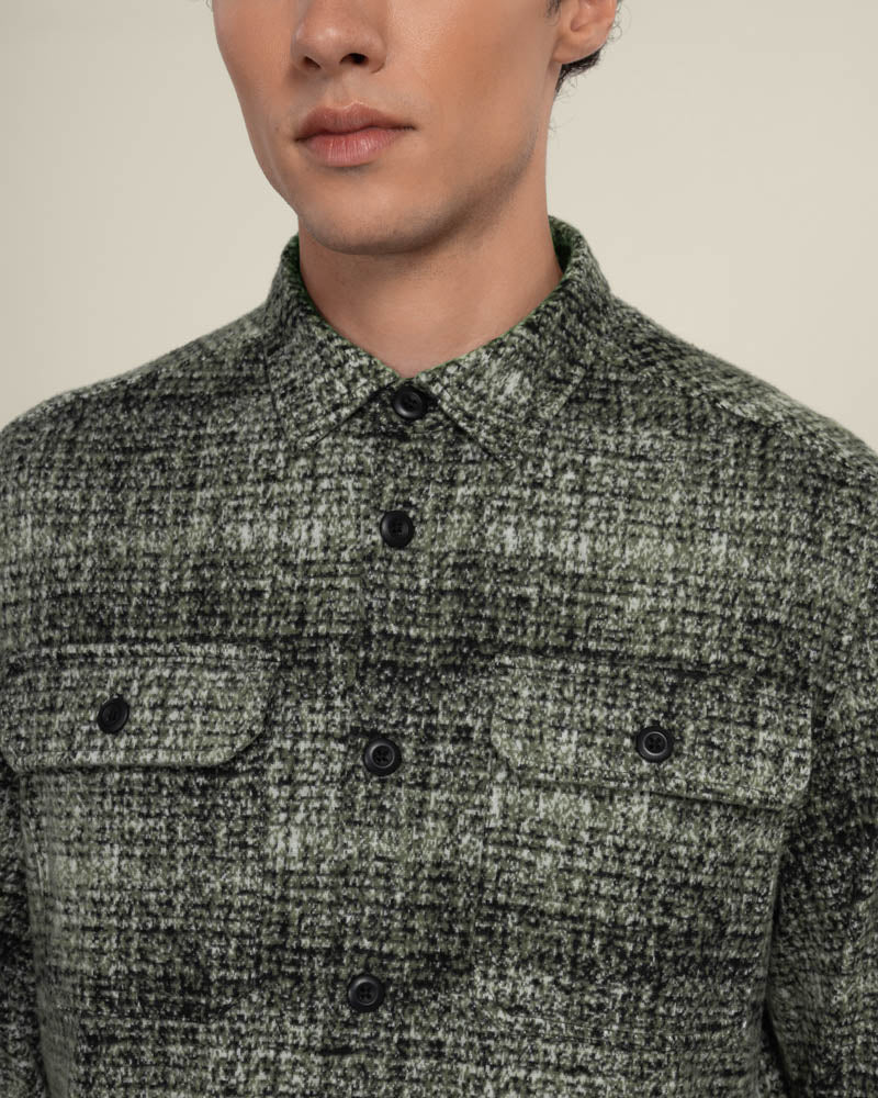 Dragor - Shadow Check Jersey Casual Overshirt - Image 14
