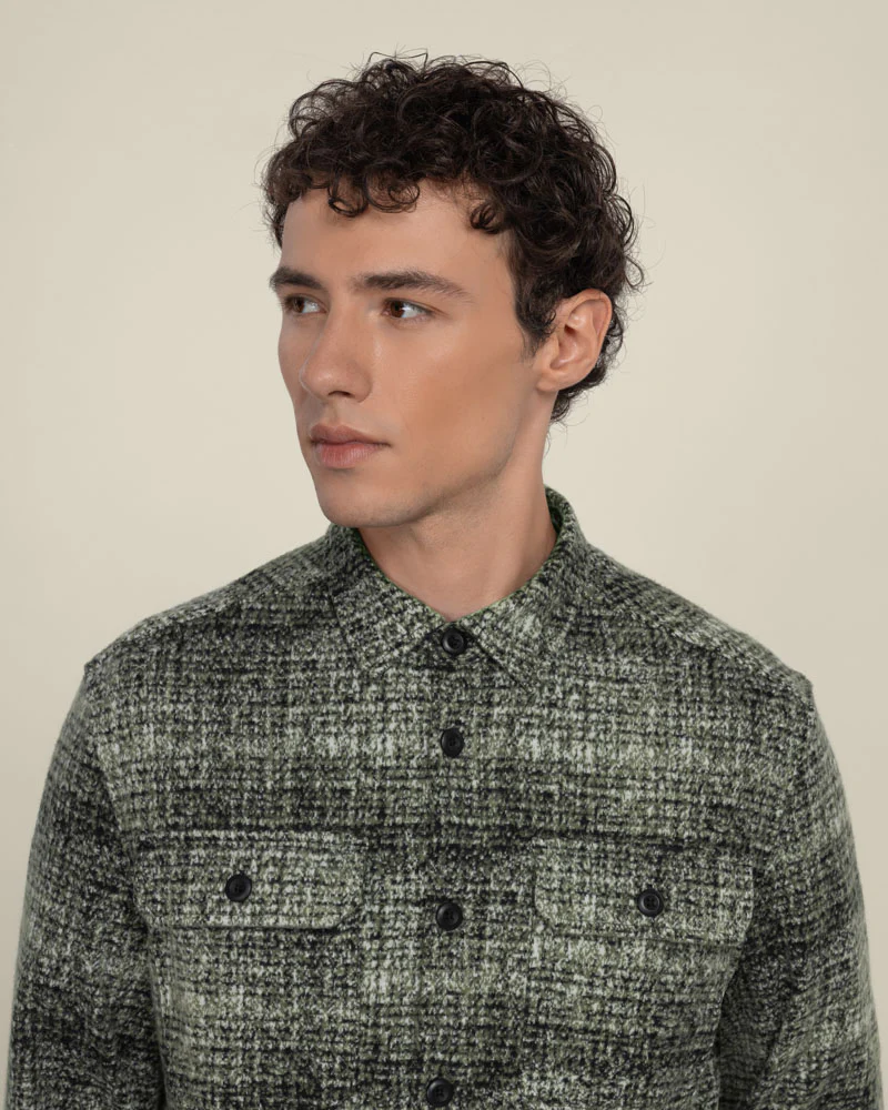 Dragor - Shadow Check Jersey Casual Overshirt - Image 15