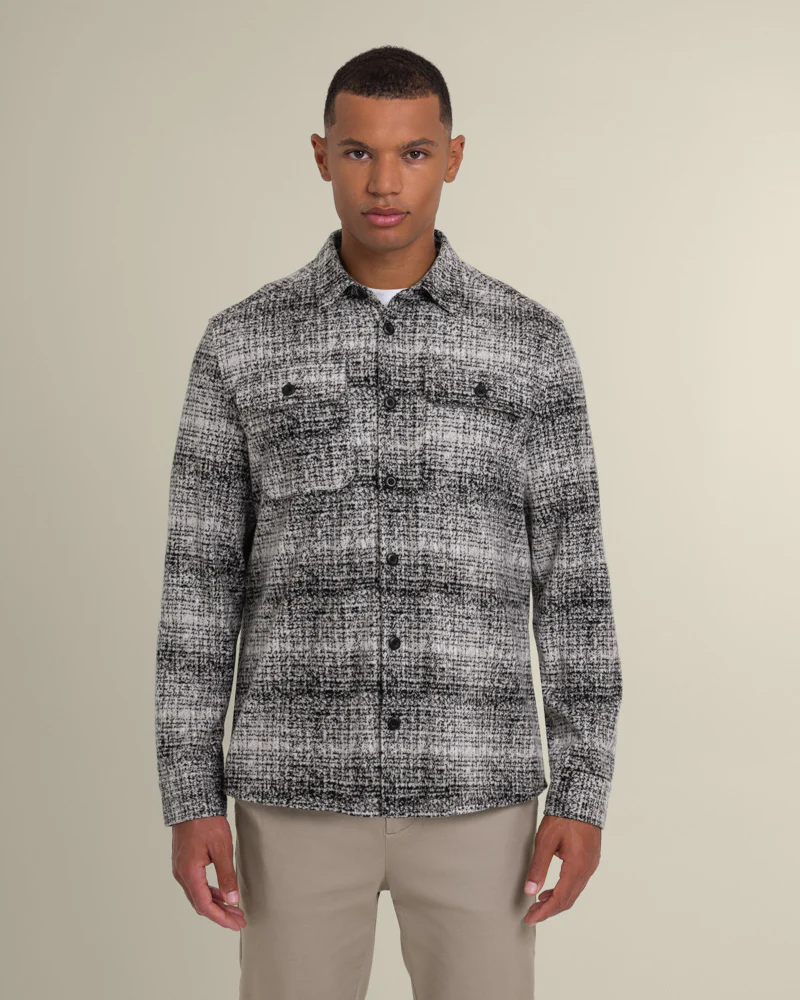 Dragor - Shadow Check Jersey Casual Overshirt - Image 6