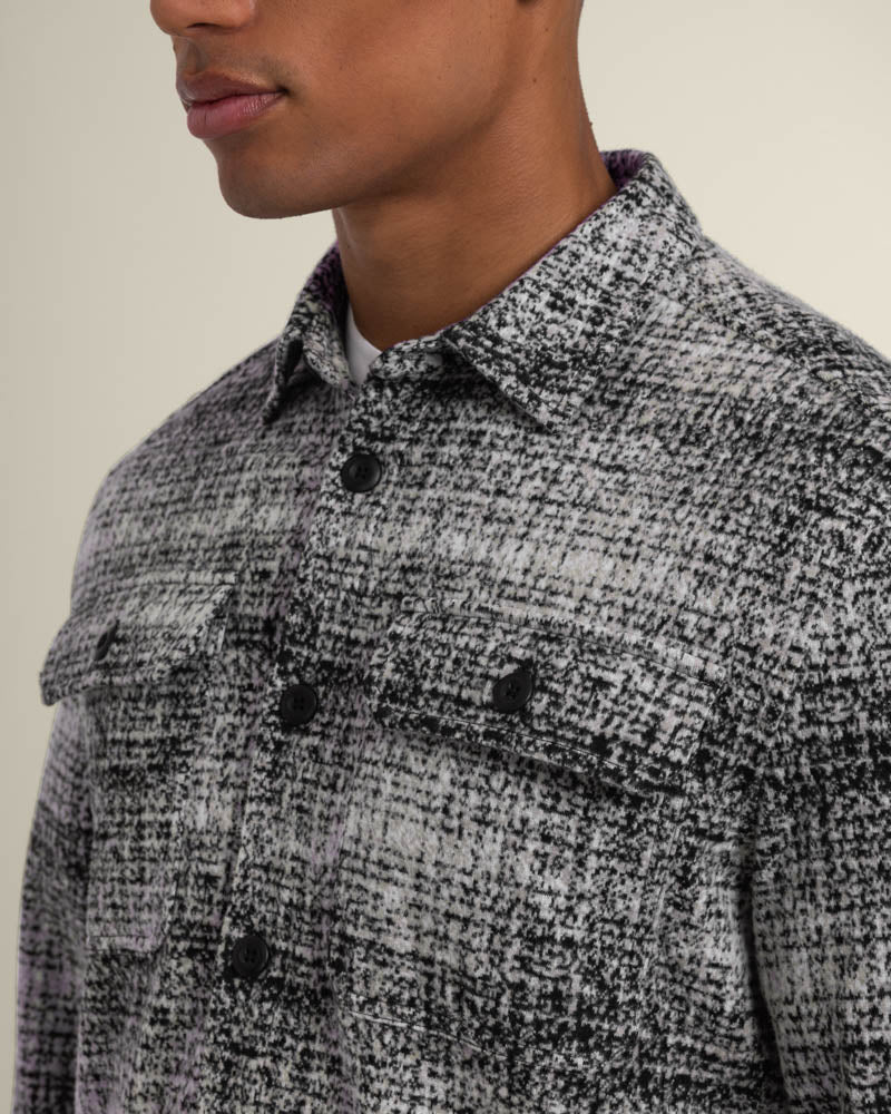 Dragor - Shadow Check Jersey Casual Overshirt - Image 7