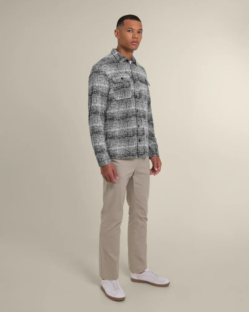 Dragor - Shadow Check Jersey Casual Overshirt - Image 9