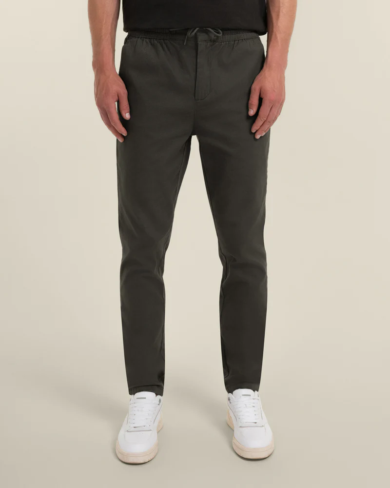 Drawstring Waist Slim Fit Chino Trouser - Image 4