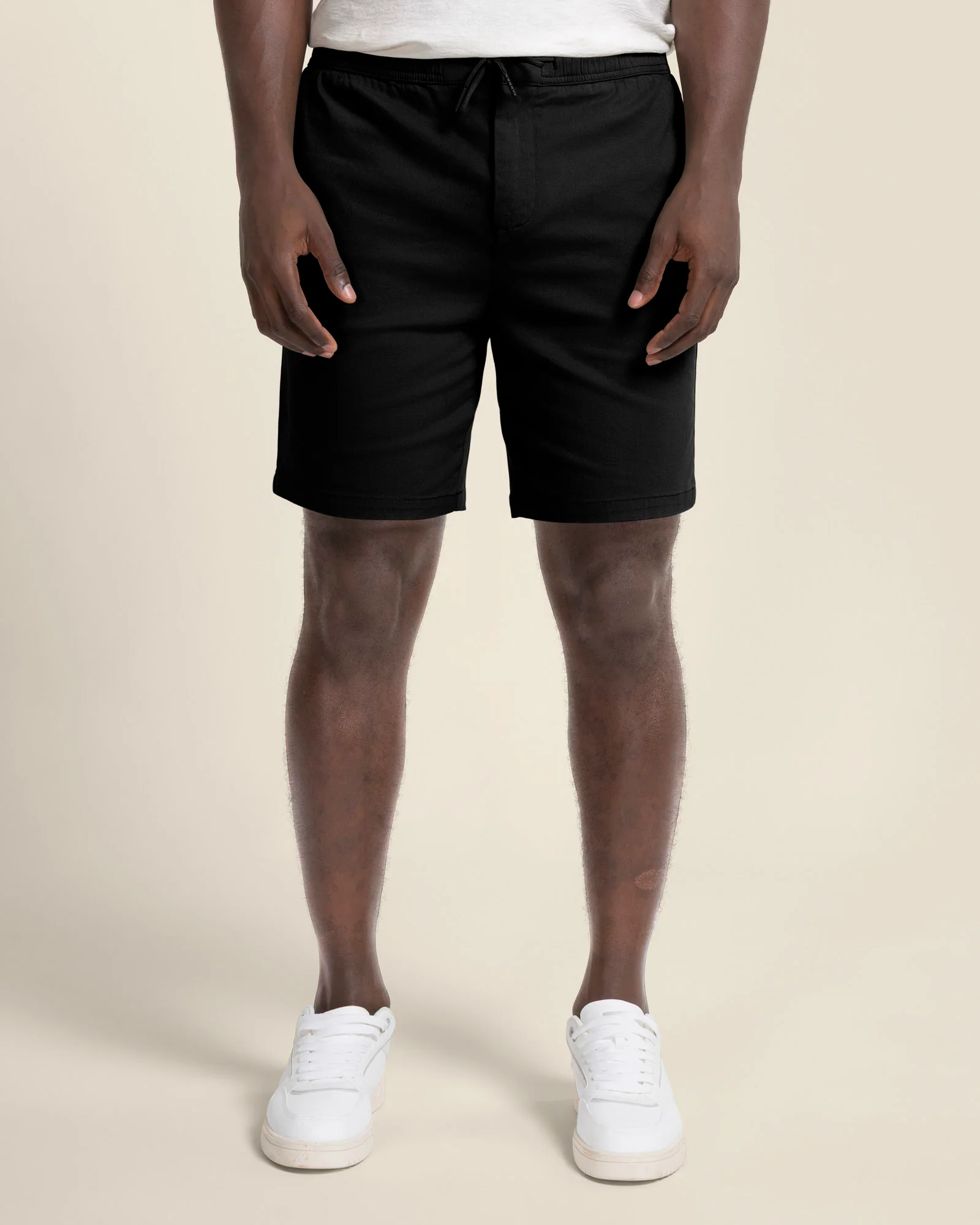 Drawstring Stretch Chino Shorts - Image 3