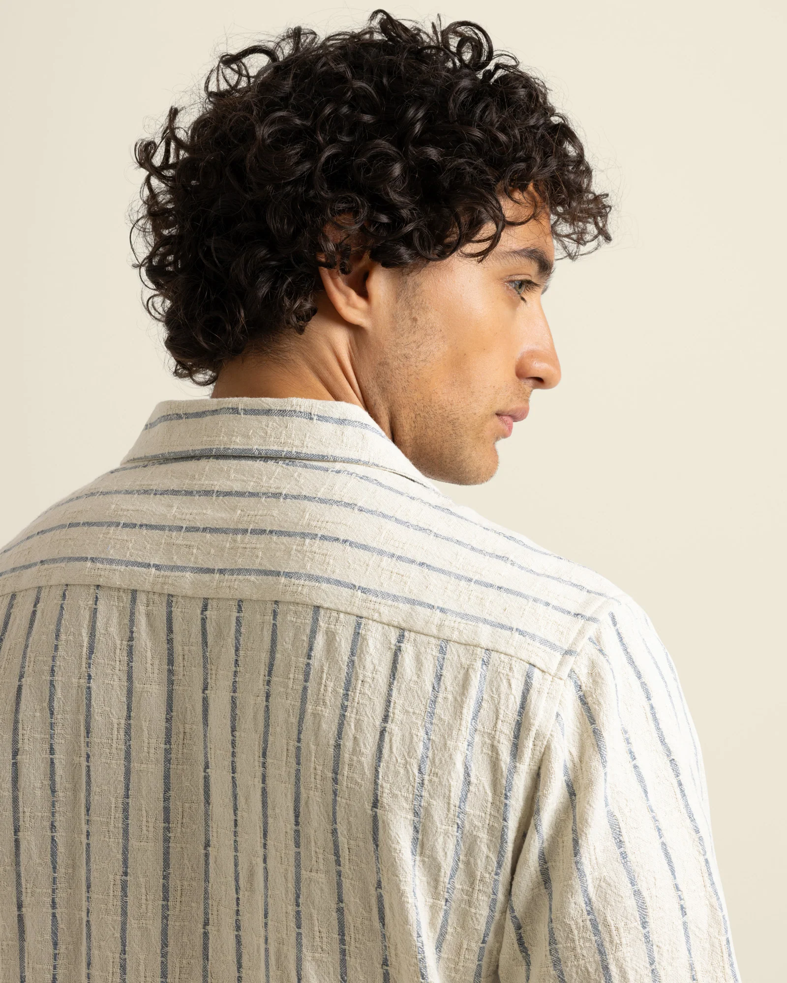 Elias - Stripe Jacquard Short Sleeve Shirt - Image 7