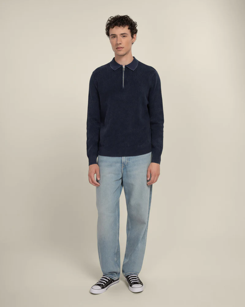 Gaerum - Vintage Wash Long Sleeve Polo Shirt - Image 10