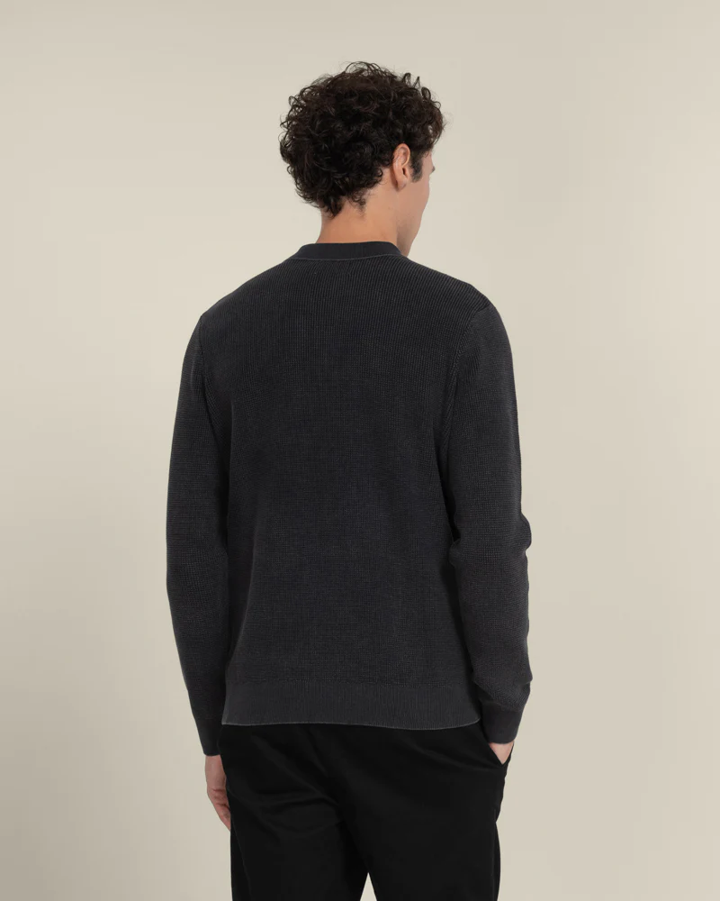 Gaerum - Vintage Wash Long Sleeve Polo Shirt - Image 9
