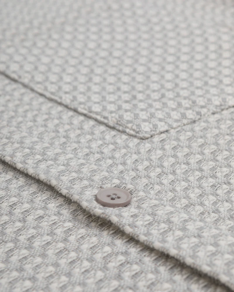 Grey Textured Overshirt - Image 9