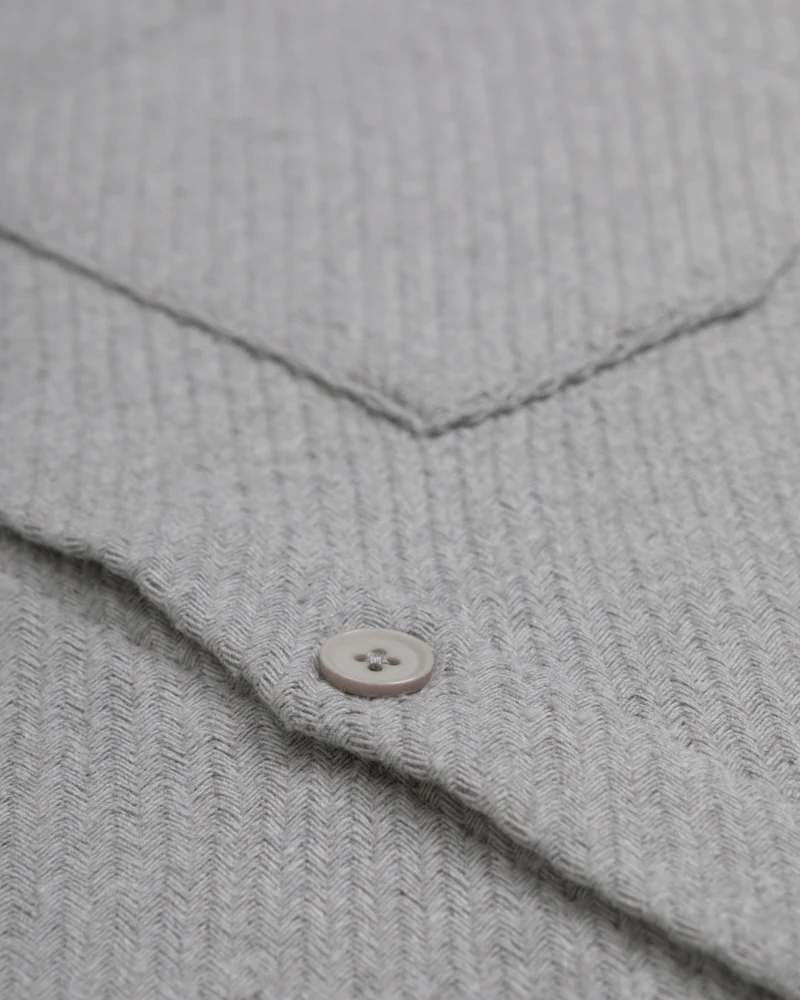 Grey Twill Textured Overshirt - Image 9