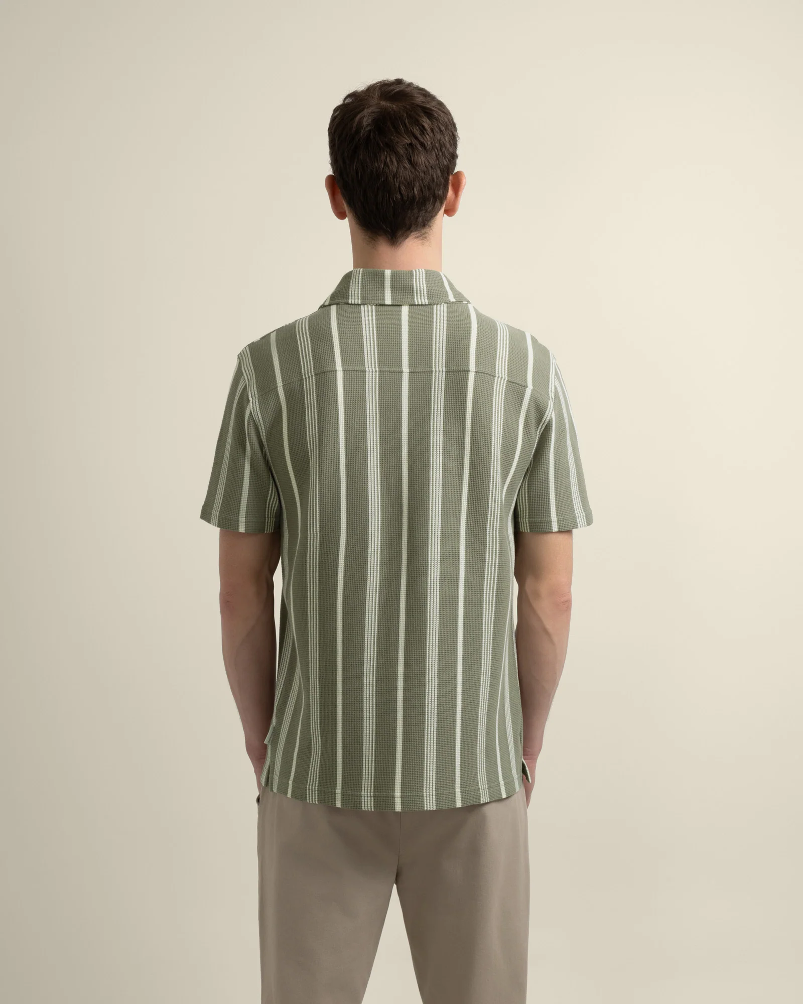 Hannes - Waffle Stripe Short Sleeve Shirt - Image 7