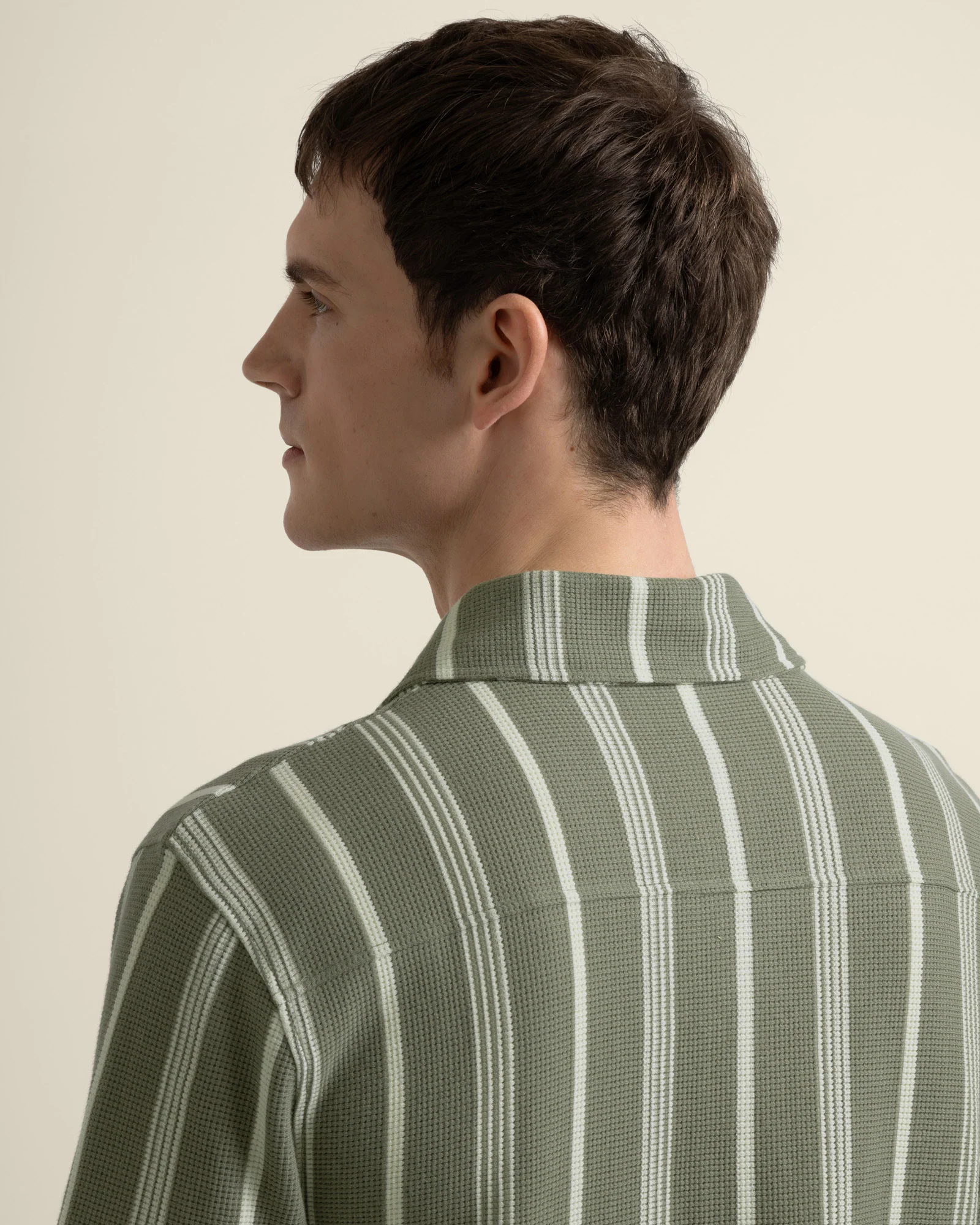 Hannes - Waffle Stripe Short Sleeve Shirt - Image 8
