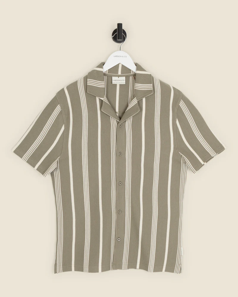 Hannes - Waffle Stripe Short Sleeve Shirt - Image 9