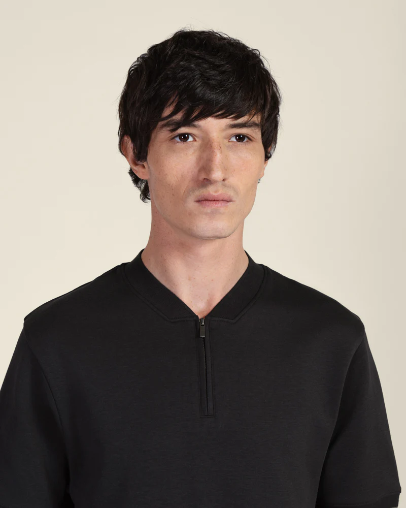 Heavy T-Shirt With Baseball Collar - Image 11