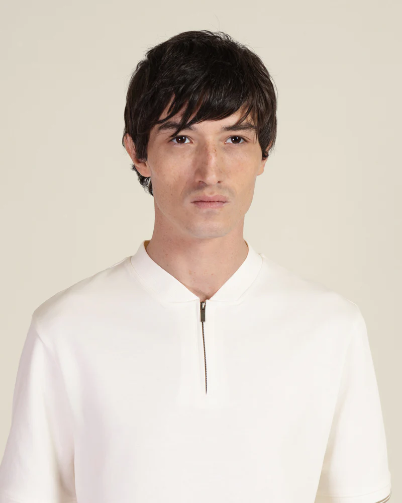 Heavy T-Shirt With Baseball Collar - Image 17