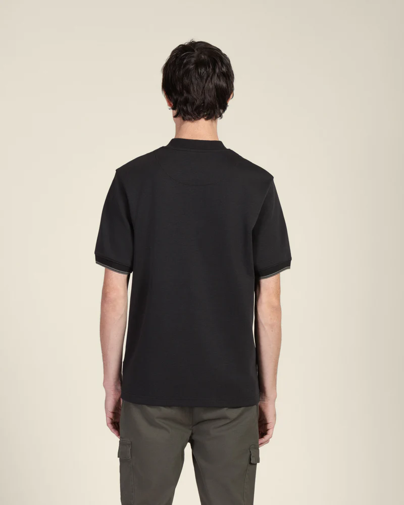 Heavy T-Shirt With Baseball Collar - Image 6