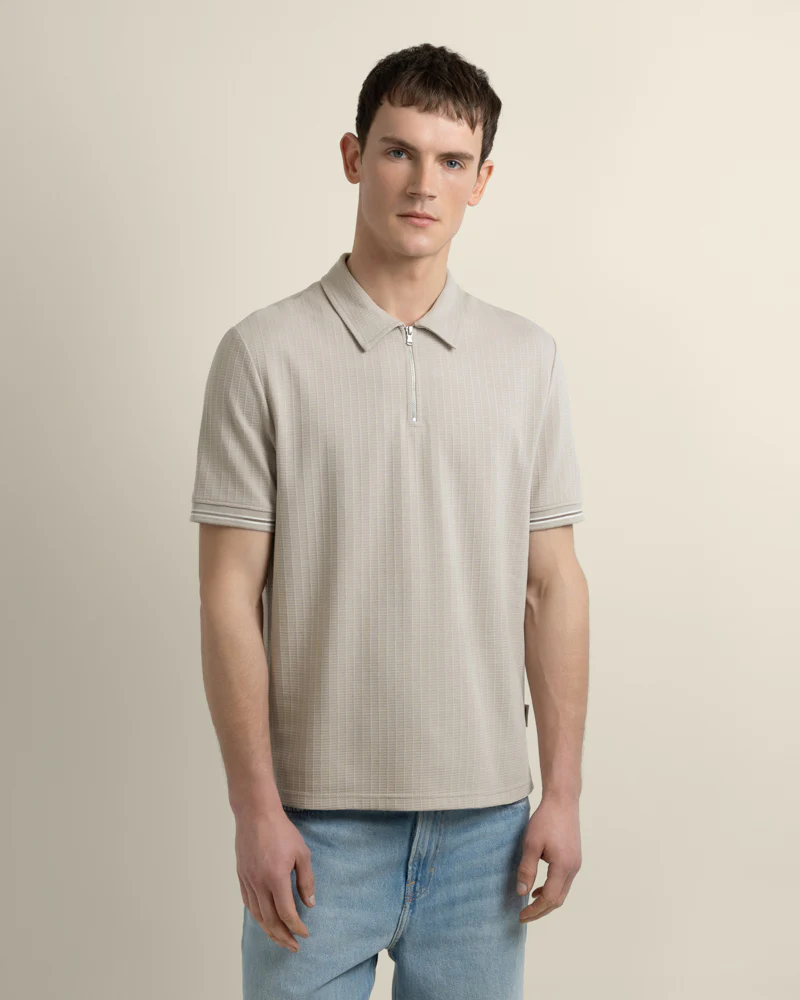Helsing - Grid Jacquard Polo Shirt - Image 10