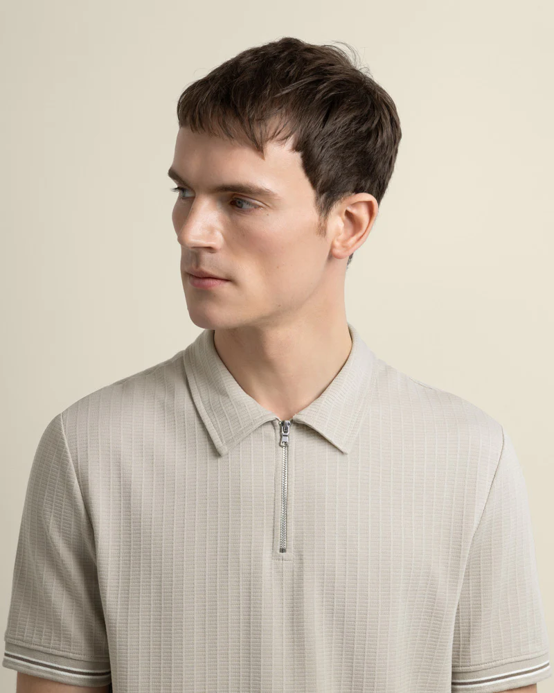 Helsing - Grid Jacquard Polo Shirt - Image 12