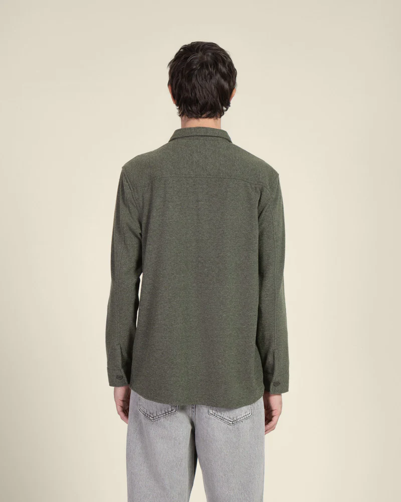 Herringbone Jersey Casual Overshirt - Image 14