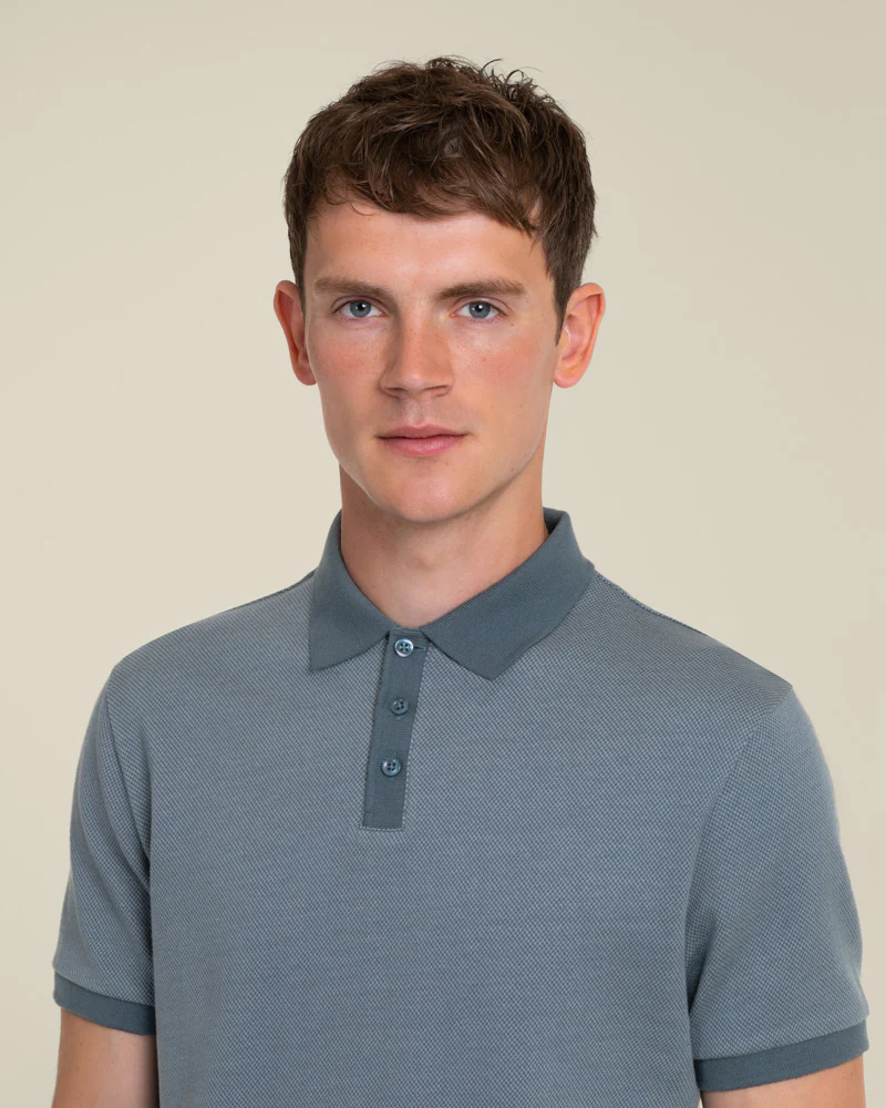 Jarell - Two Tone Jacquard Polo Shirt - Image 3