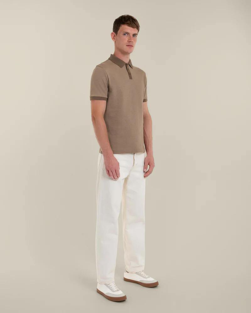 Jarell - Two Tone Jacquard Polo Shirt - Image 9