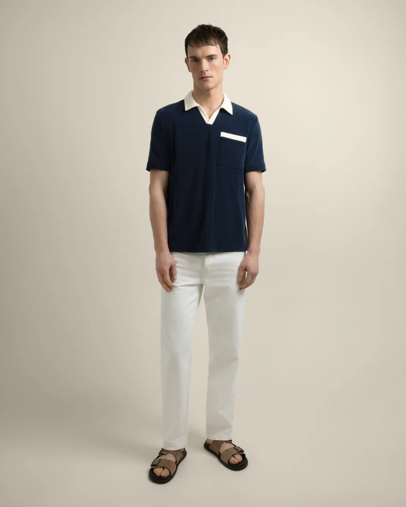 Jesper - Terry Resort Collar Polo Shirt - Image 2