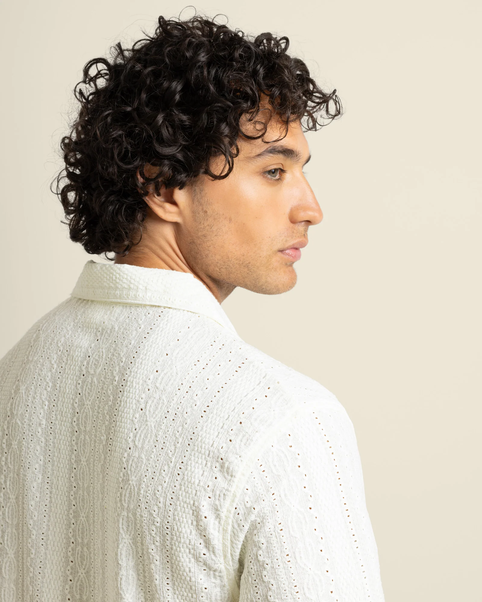 Kai - Crochet Jacquard Short Sleeve Shirt - Image 6