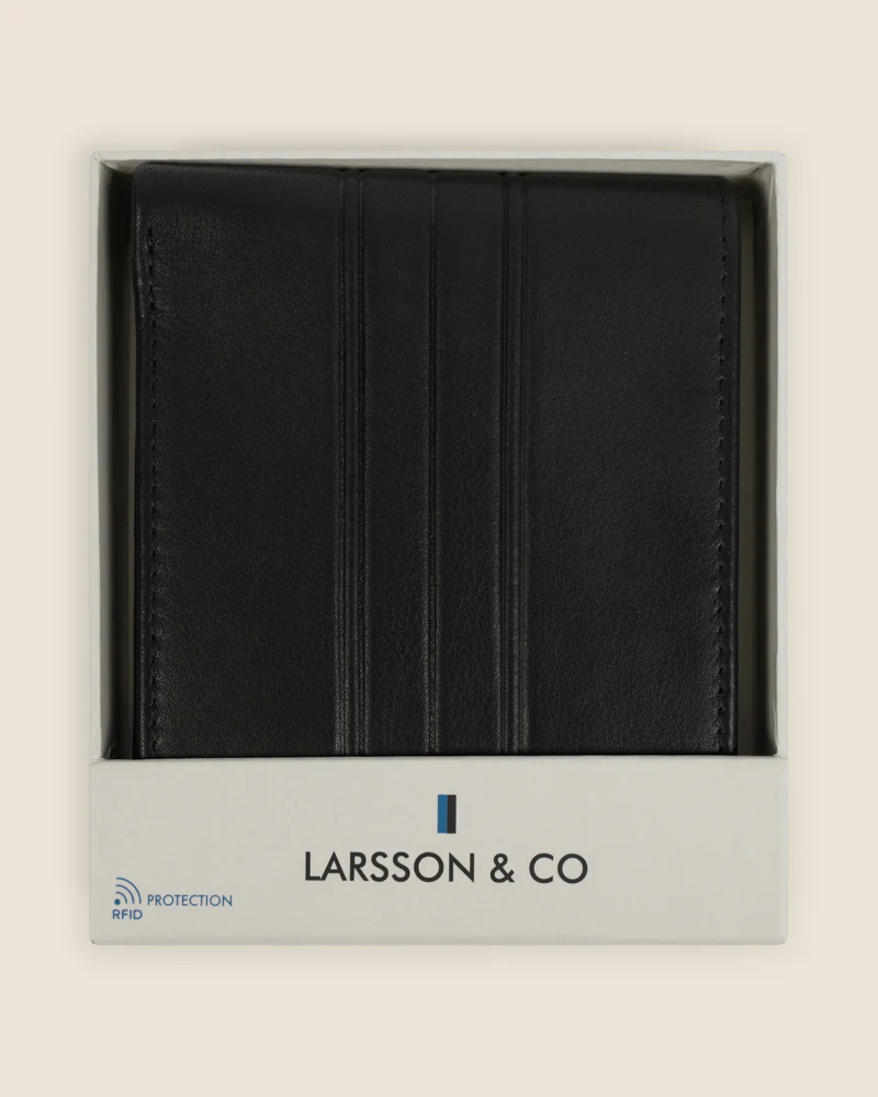 Kemi - Leather Wallet With Embossed Stripe - Image 6