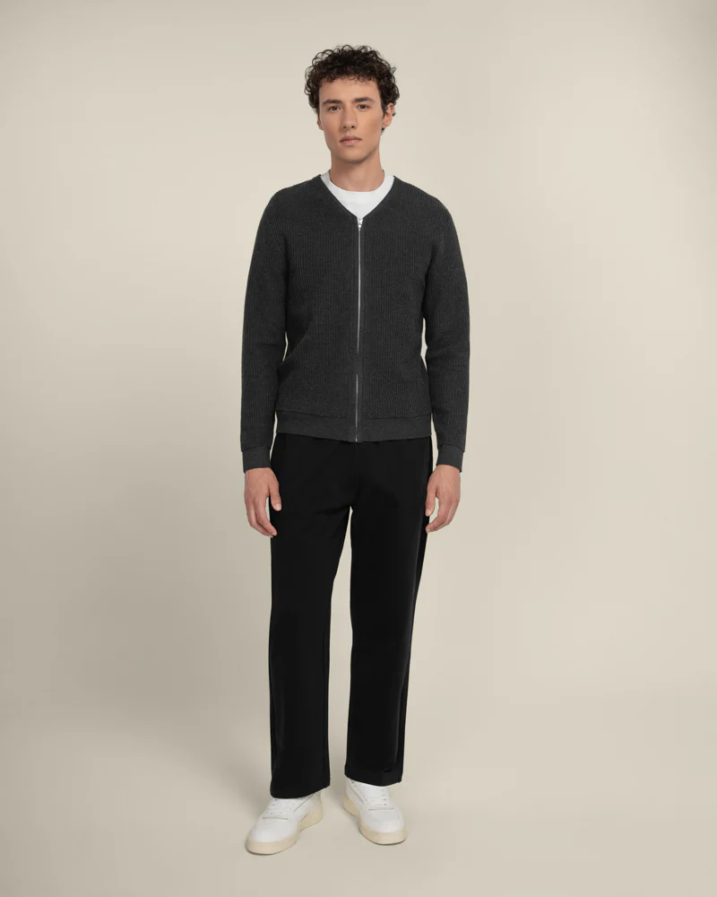 Lihme - Ribbed V-Neck Cardigan - Image 5