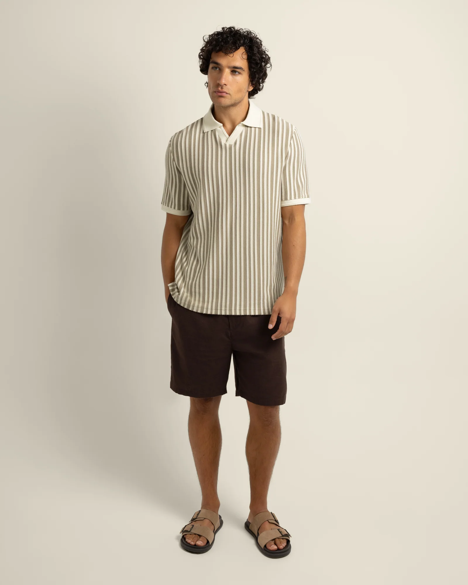Mattias - Jacquard Stripe Polo Shirt - Image 2
