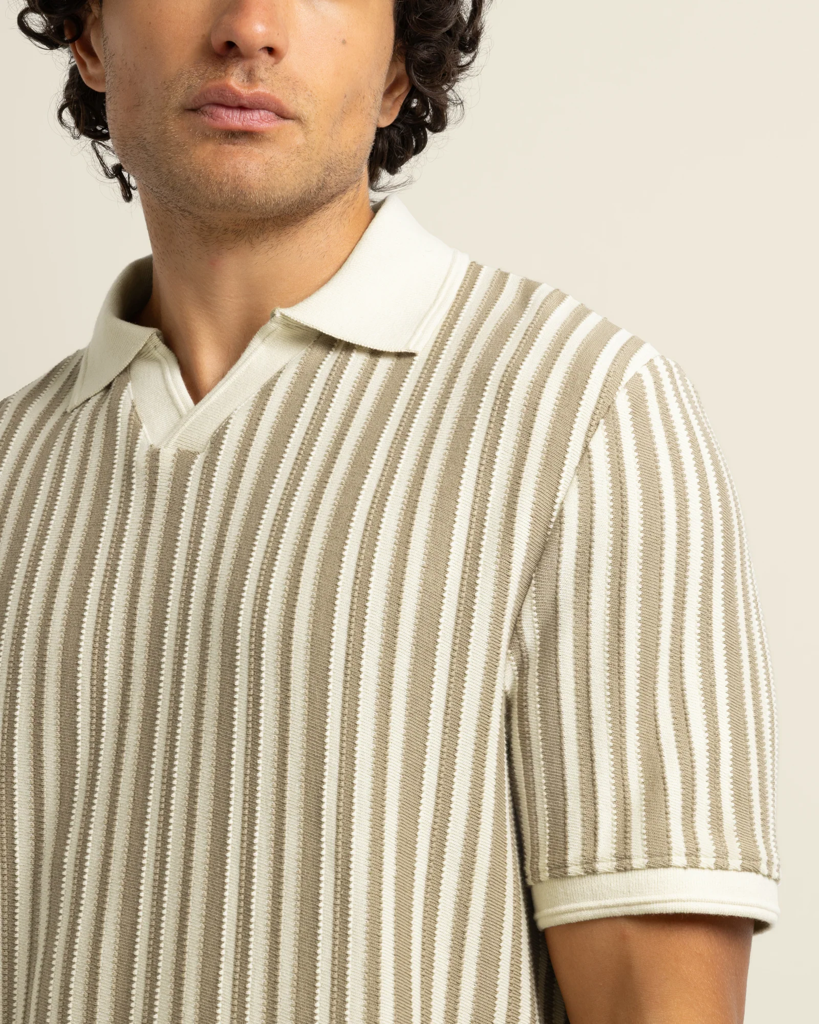 Mattias - Jacquard Stripe Polo Shirt - Image 4