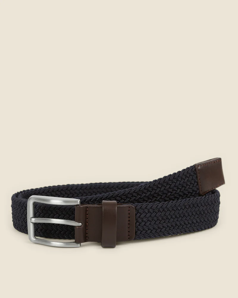 Alavo - Navy Woven Casual Stretch Belt - Image 3