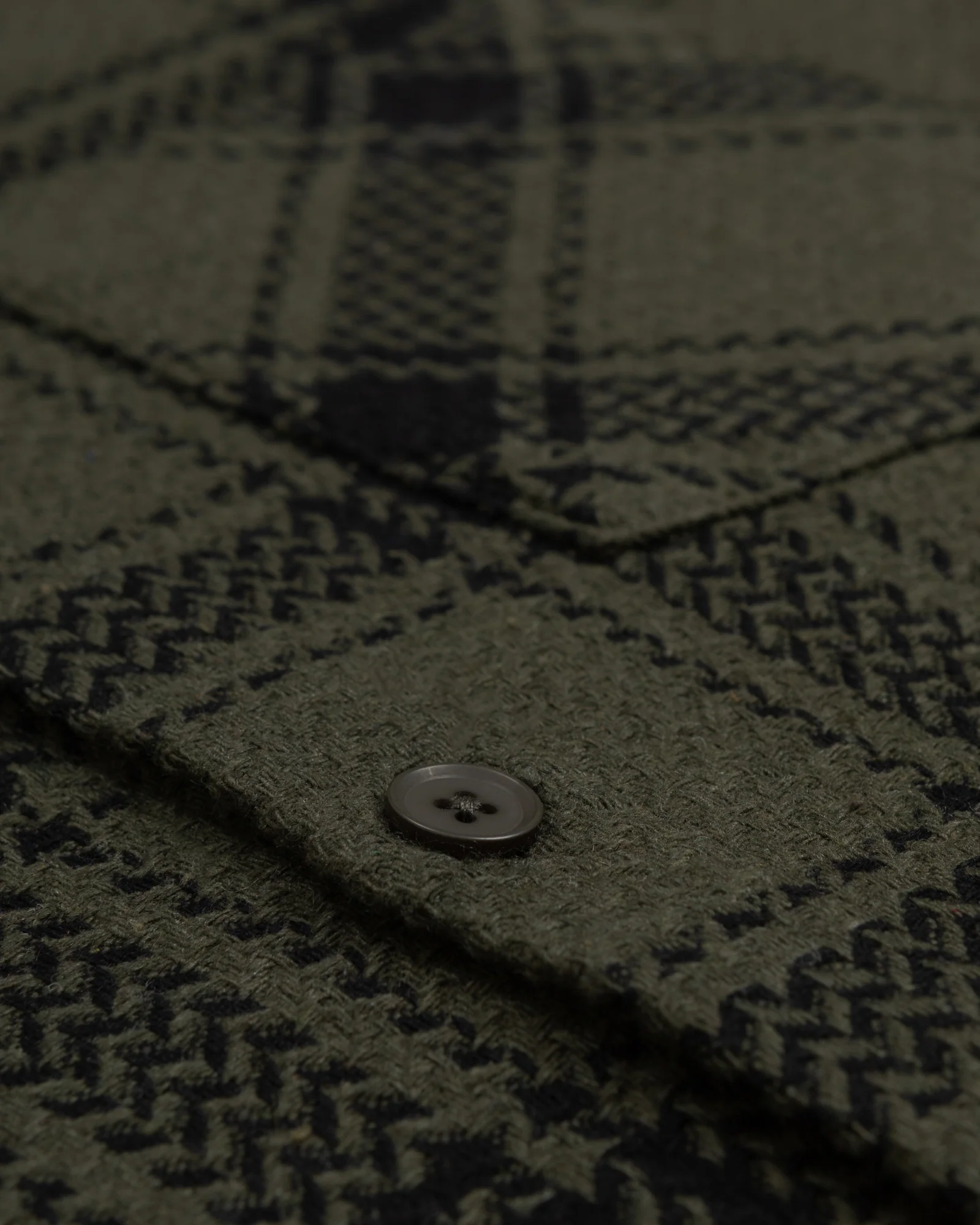 Olive & Black Check Overshirt - Image 10