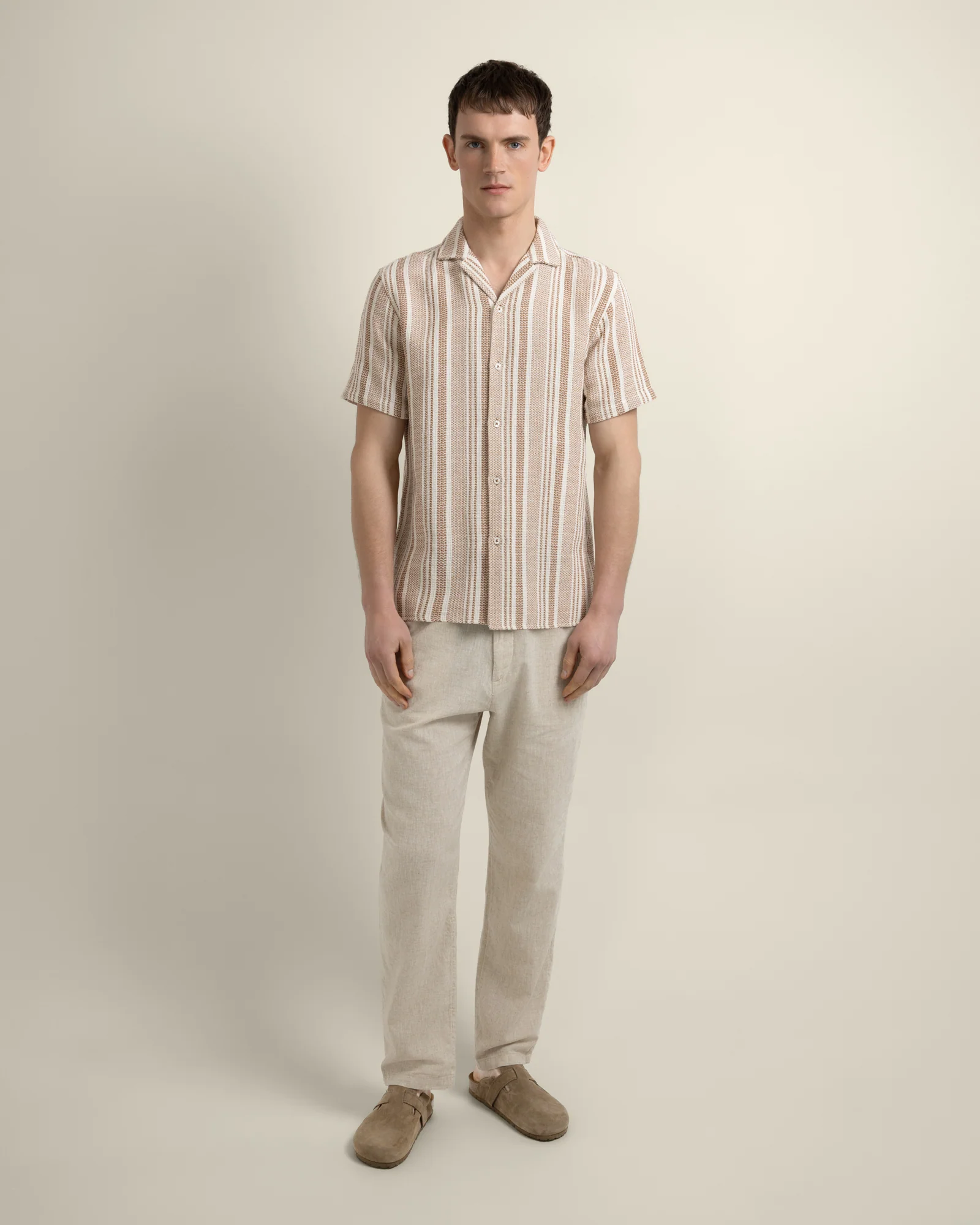 Olsen - Waffle Stripe Short Sleeve Shirt - Image 15